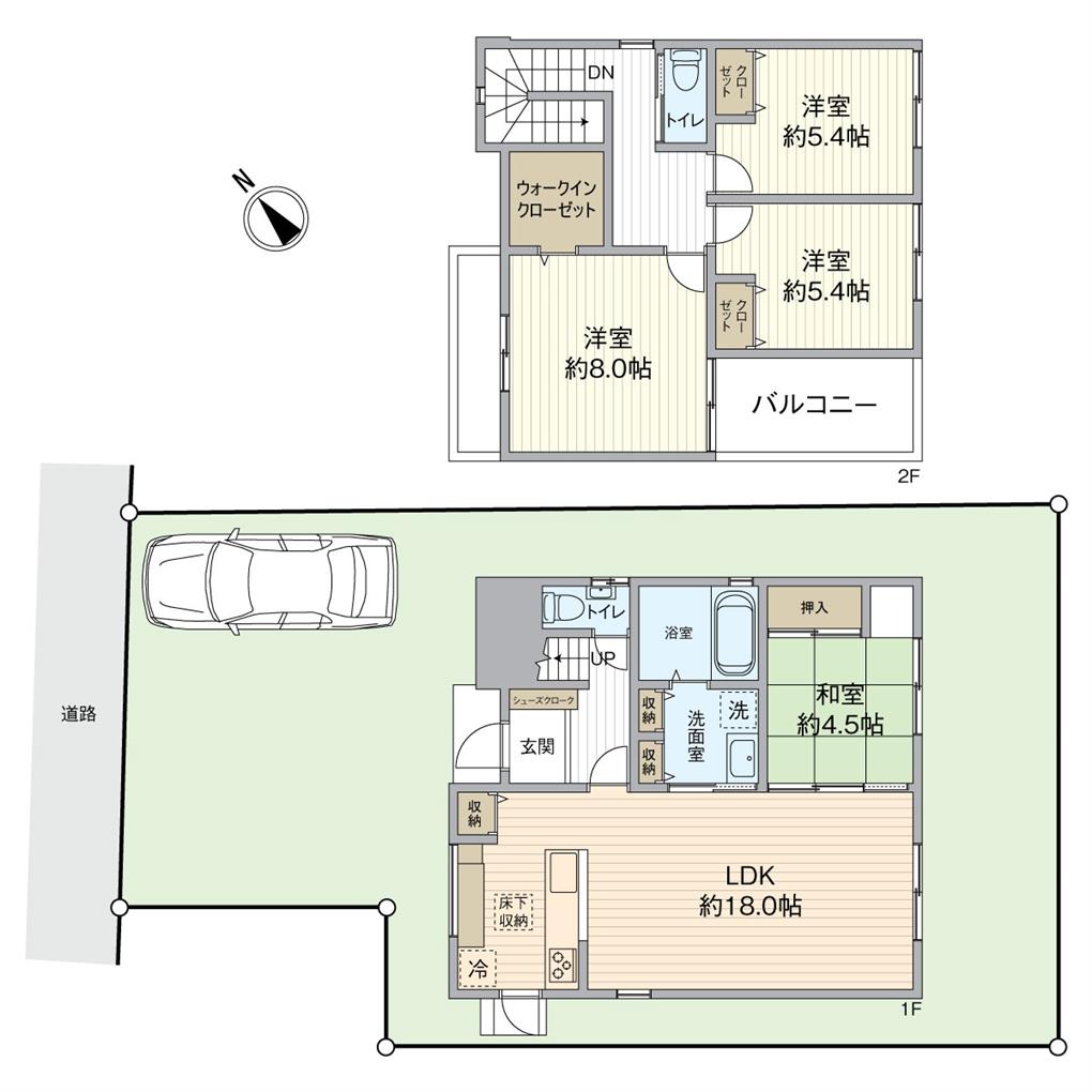 上貫二丁目新築戸建 間取り図