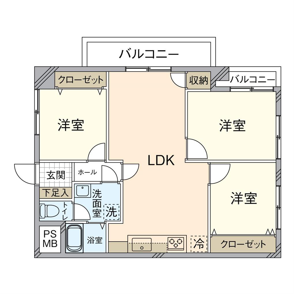 戸畑第28プリンスマンション 間取り図