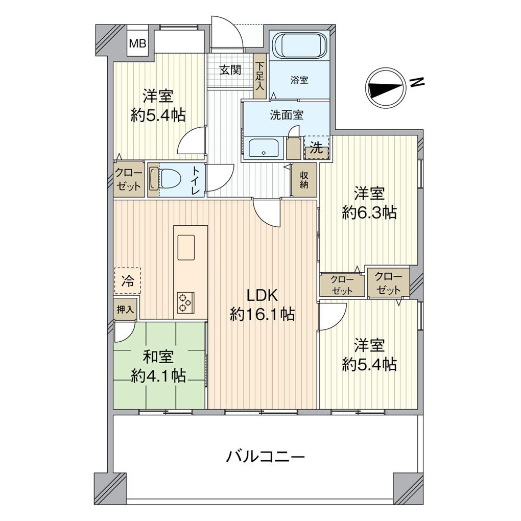 シティガーデンBONJONOテラス 間取り図