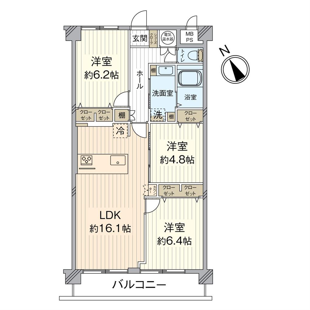 コーポランド砂津 間取り図