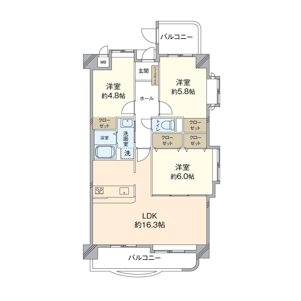 リヴィエール富士見壱番館 間取り図