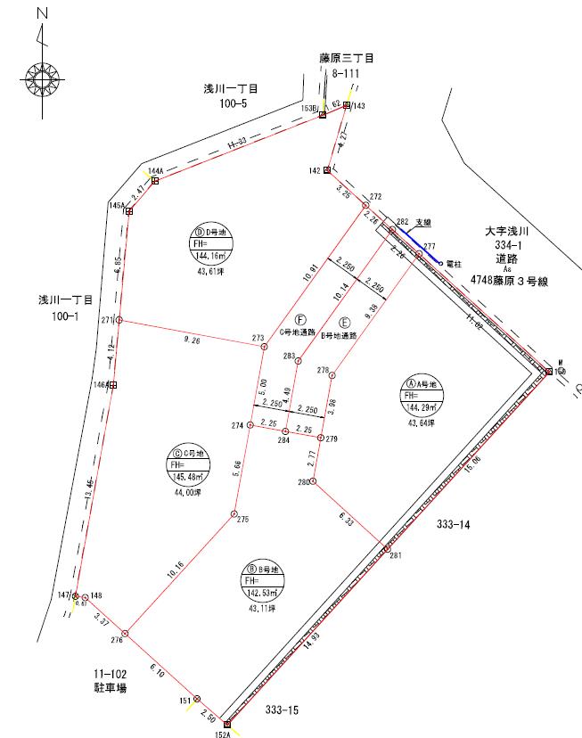 藤原二丁目宅地分譲地 A号地 間取り図