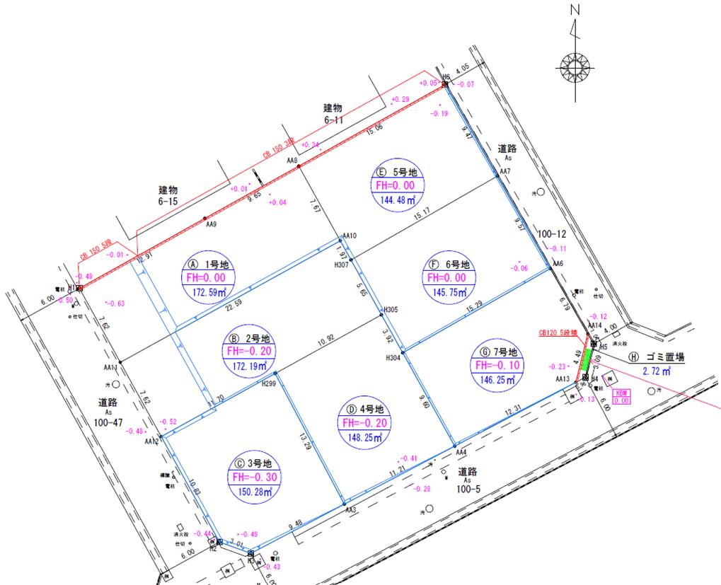 中井口宅地分譲地 5・6号地 間取り図