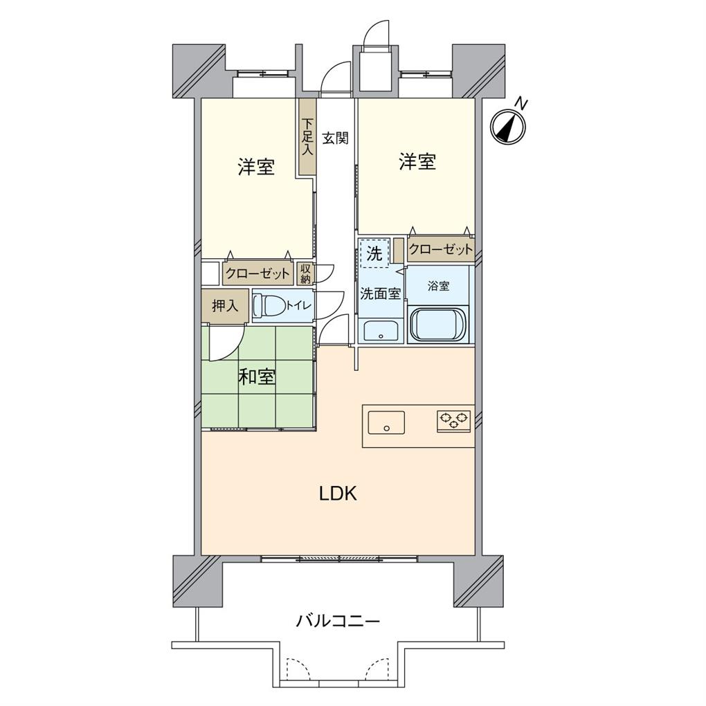 グランドパレスアクアリゾート下関 間取り図