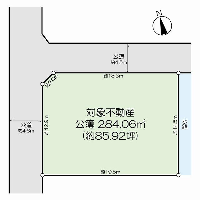 苅田町桜ヶ丘土地 間取り図