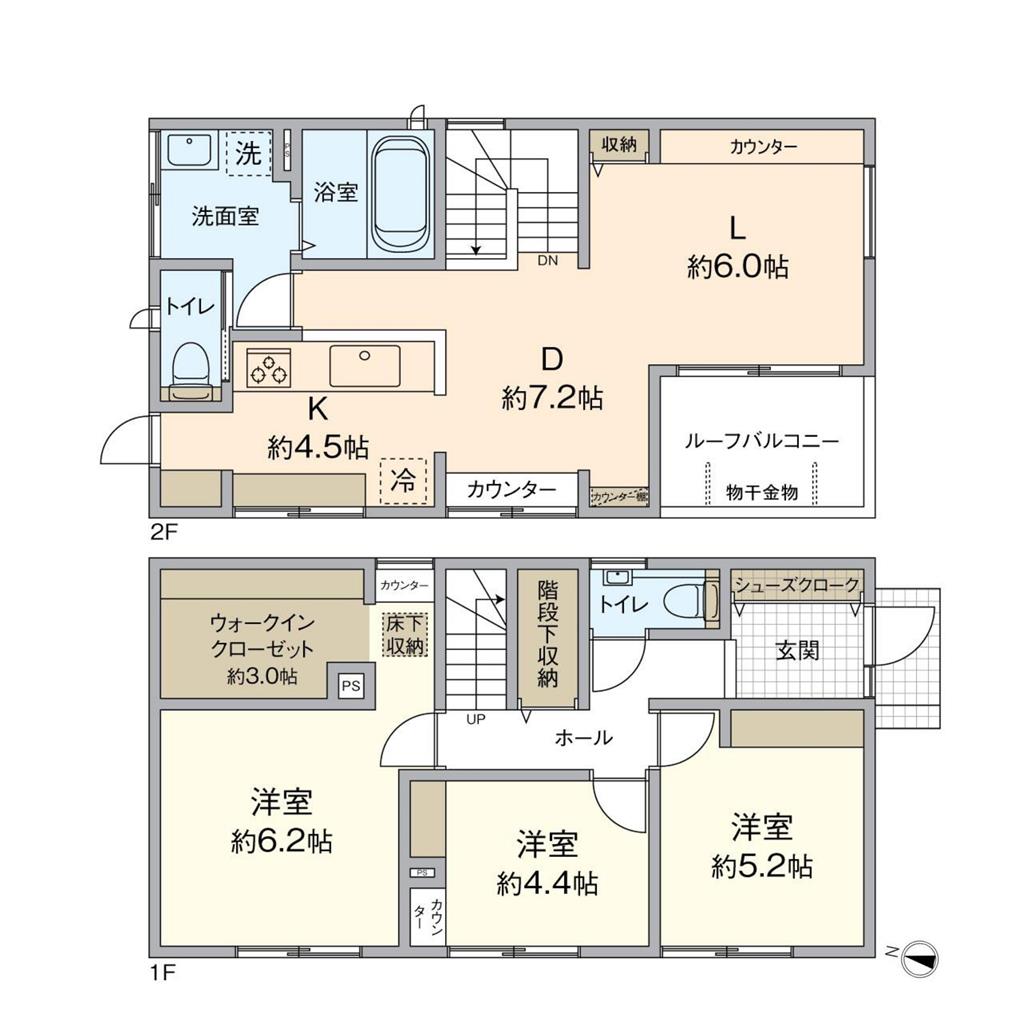 若園二丁目戸建 間取り図