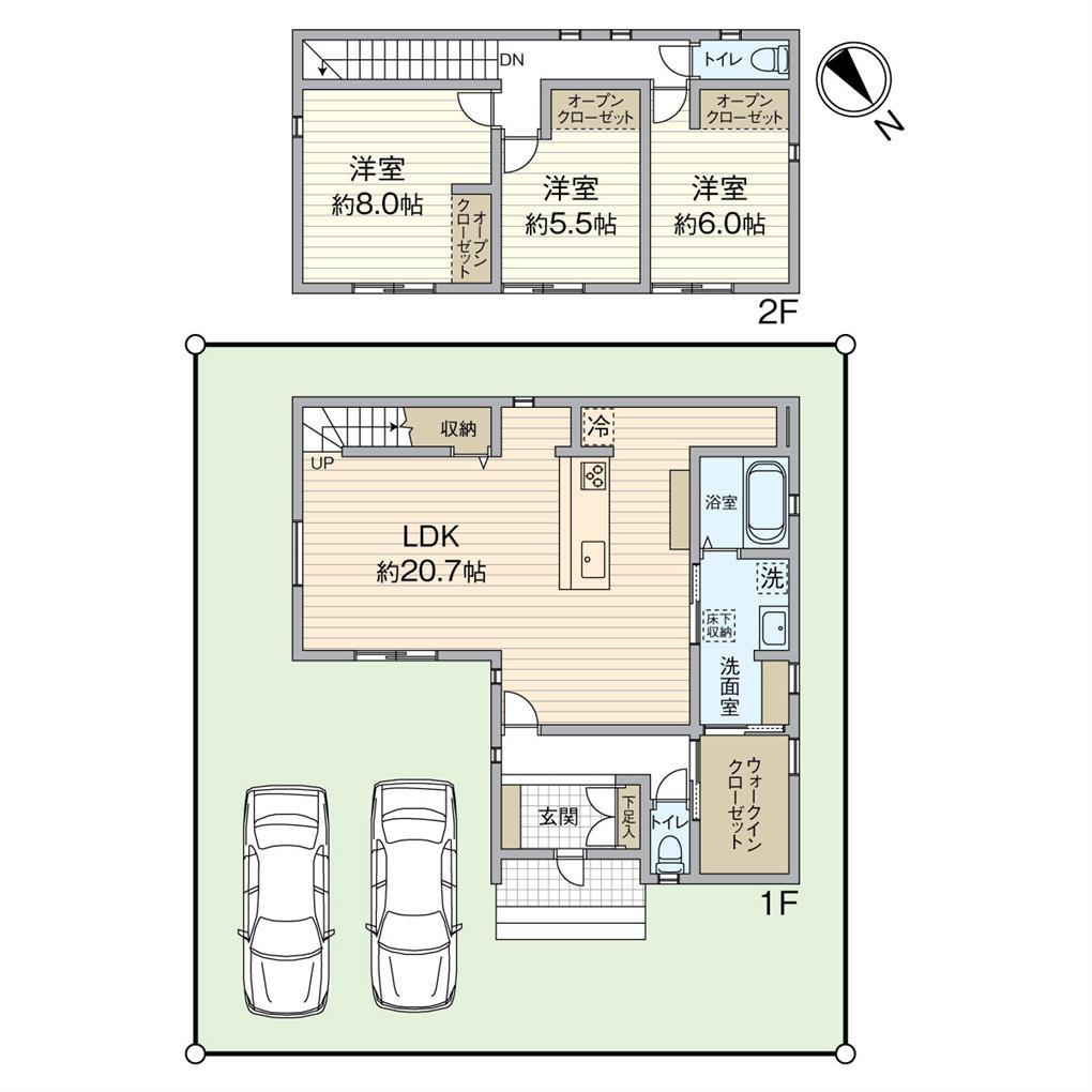 小倉南区志井四丁目新築戸建 間取り図