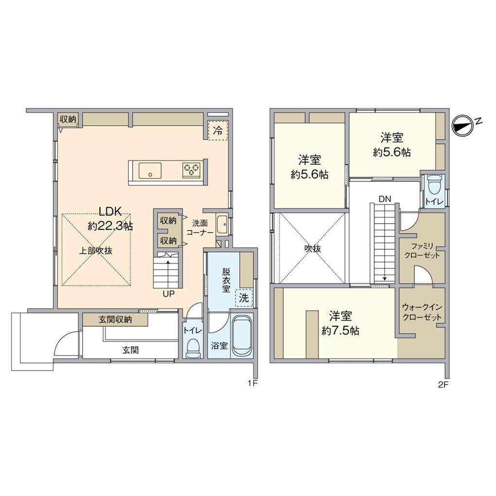 馬場山東三丁目戸建 間取り図