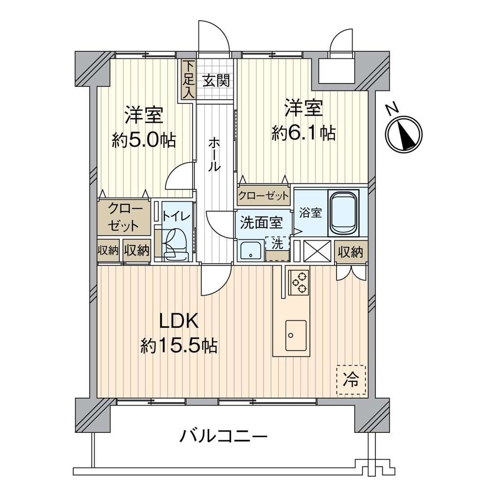 ハイマート若松 間取り図