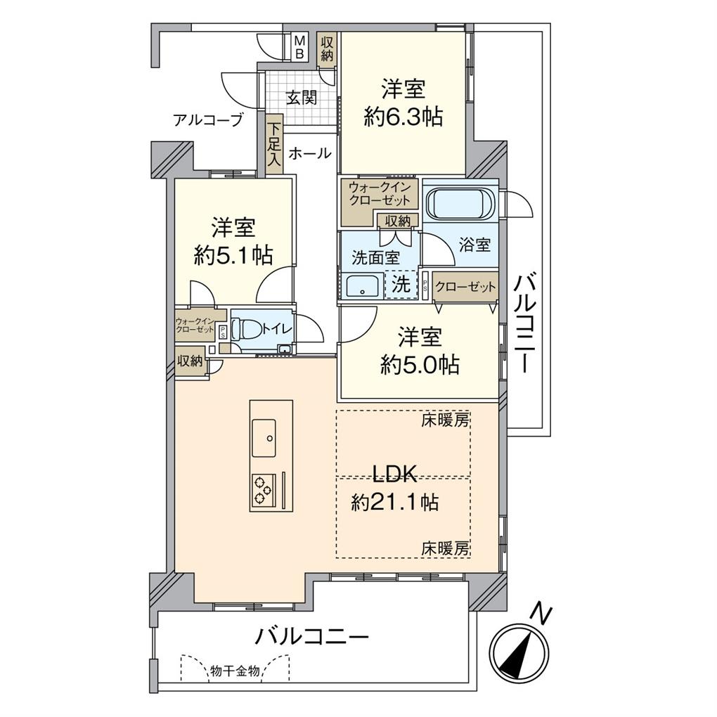 サンライフ小倉原町 間取り図