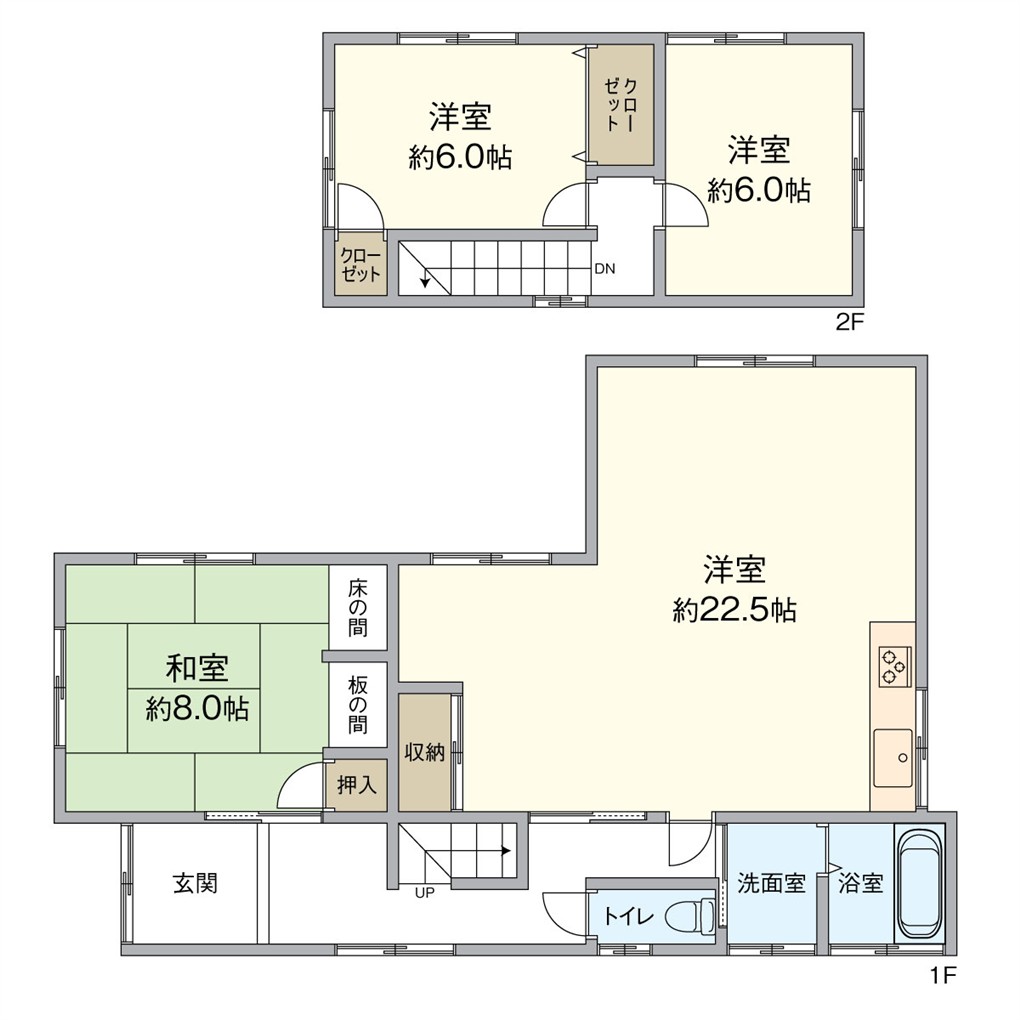 大字感田戸建 間取り図
