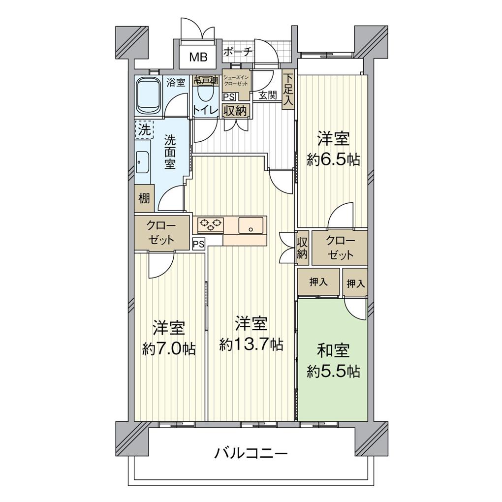 サンライフ足立公園 間取り図