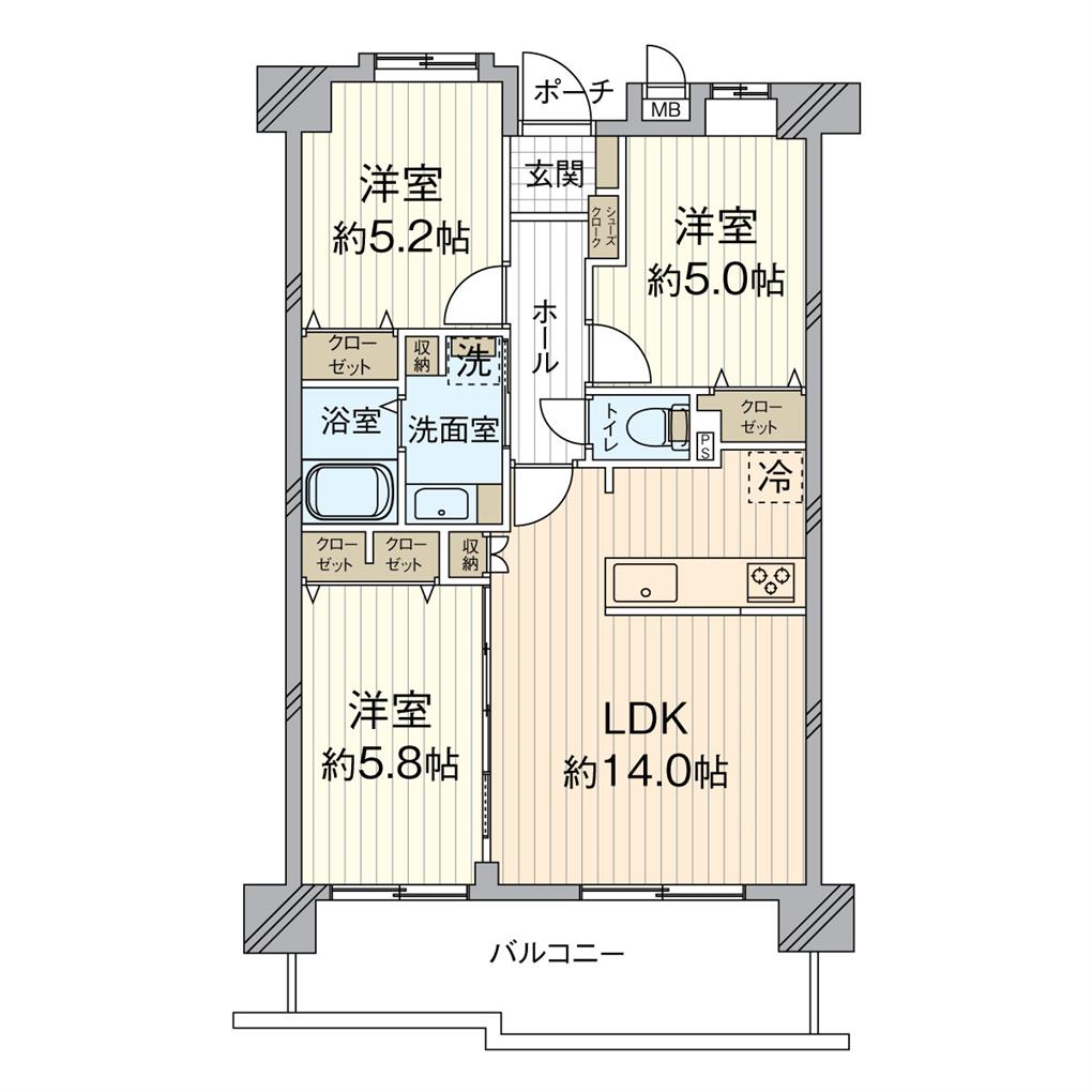 ホワイトキャッスル砂津 間取り図