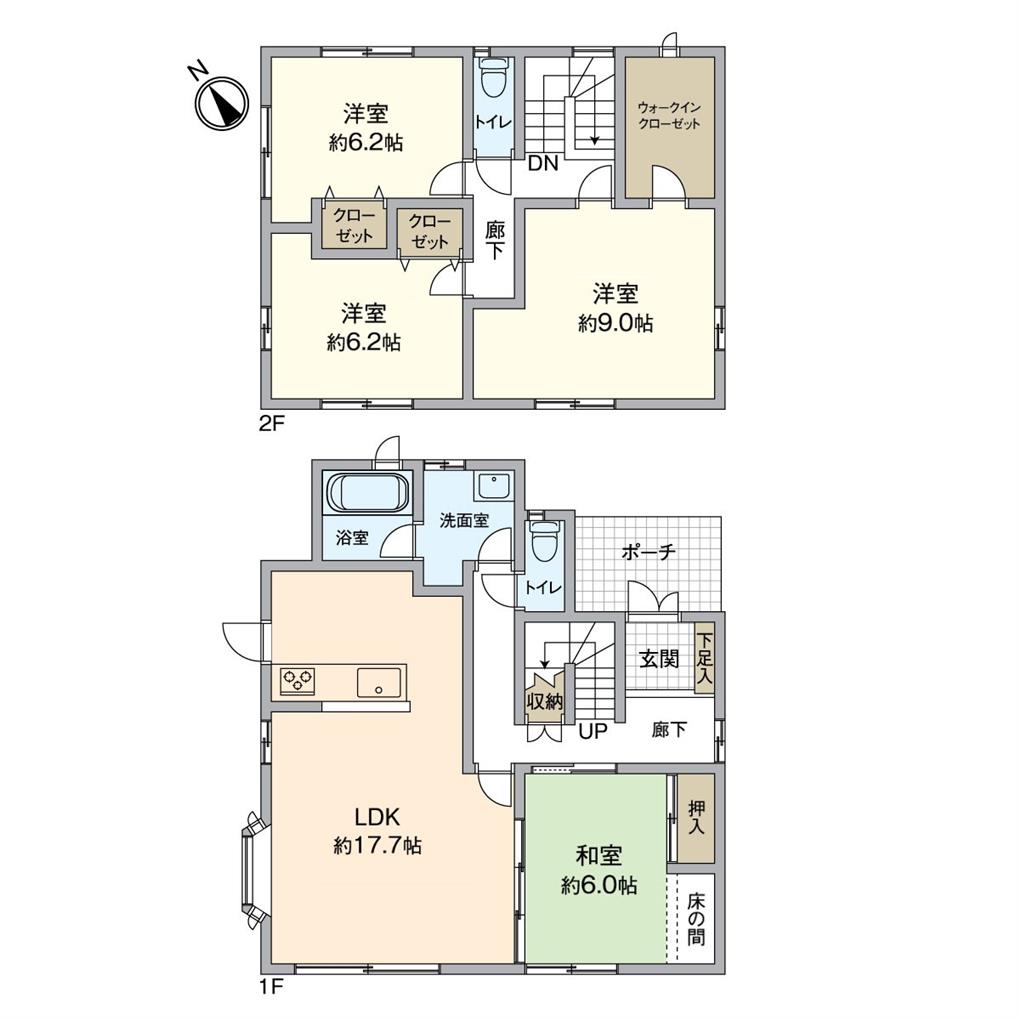 葛原本町二丁目戸建 間取り図