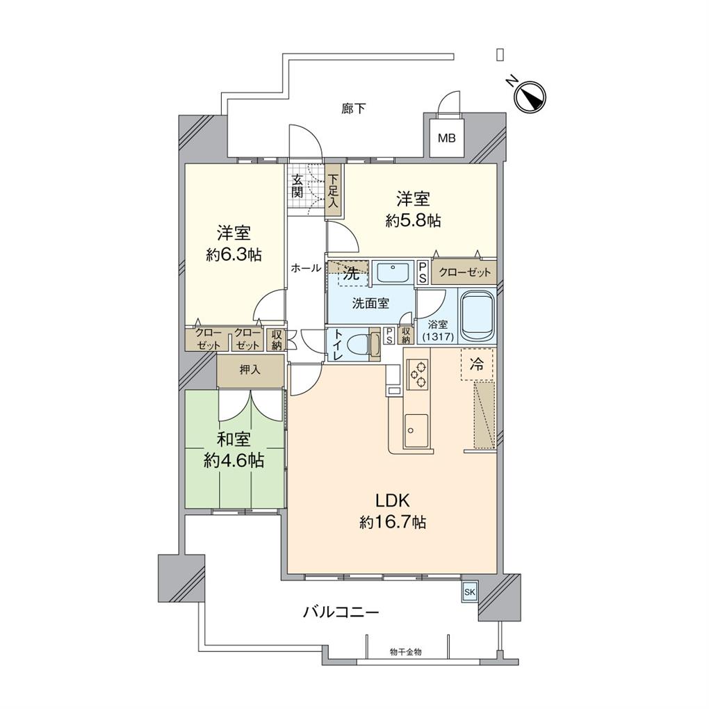 サンパーク鉄王 間取り図