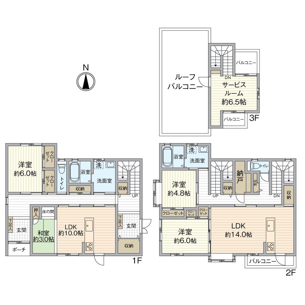 祝町二丁目戸建 間取り図