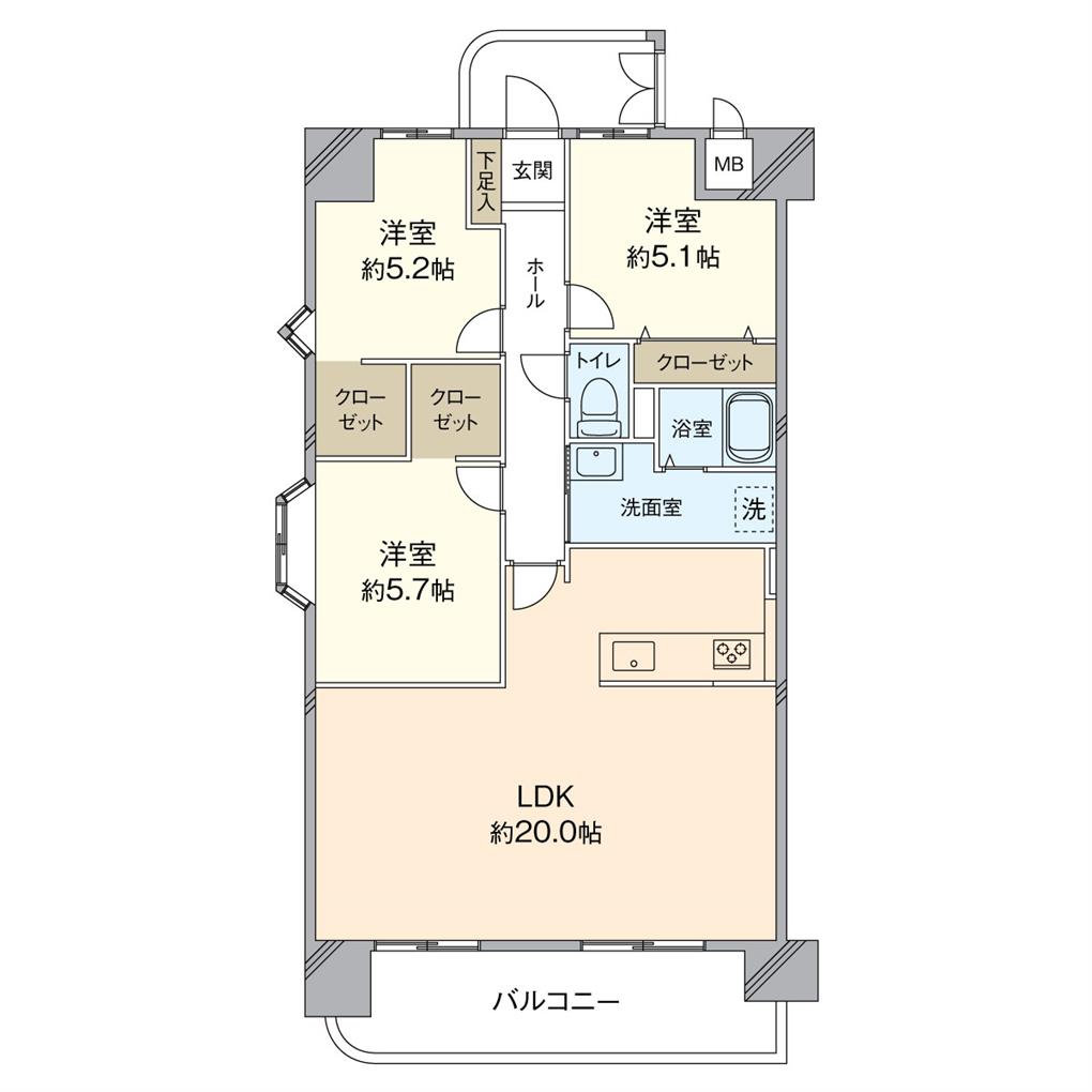 ペルル日明 間取り図