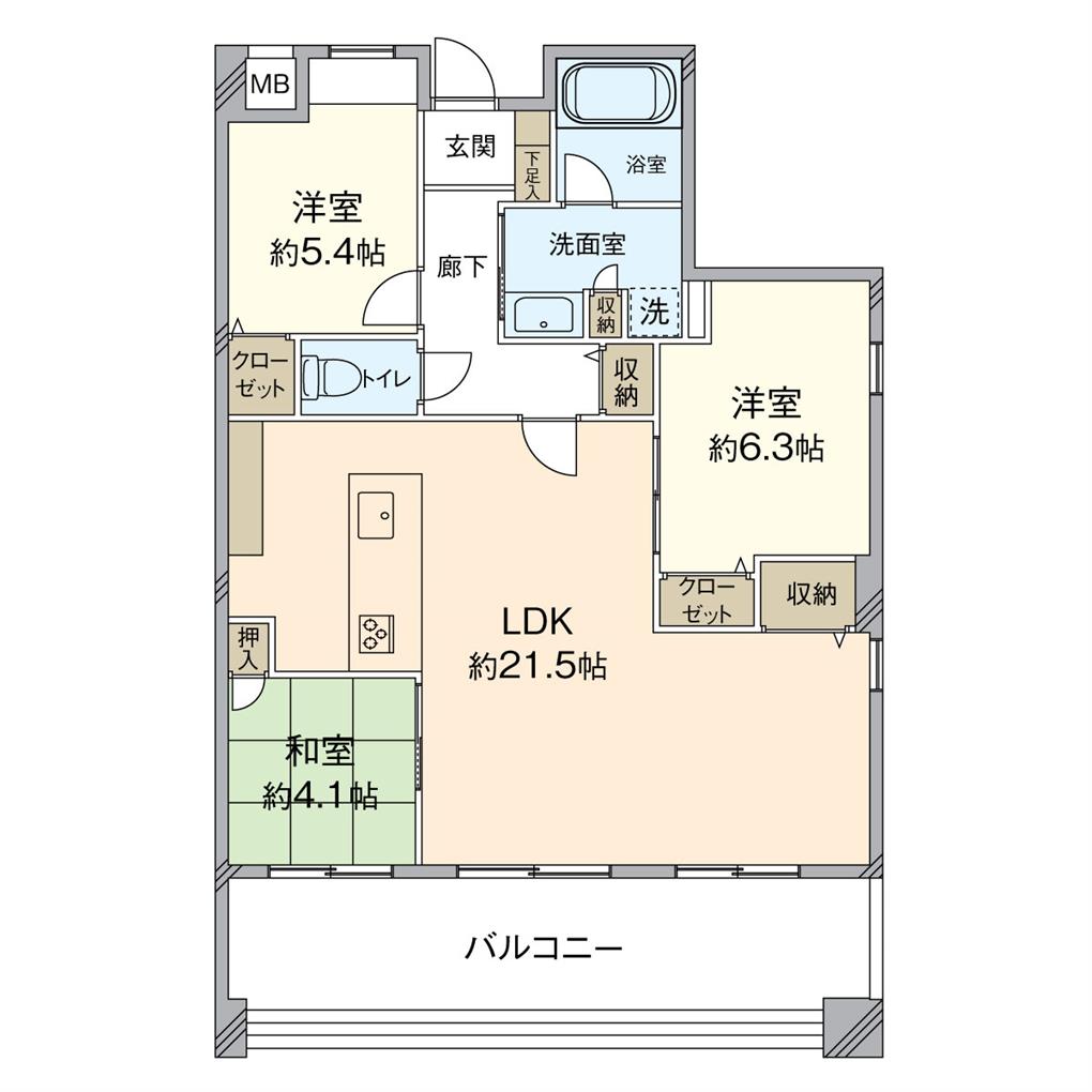 シティガーデンBONJONOテラス 間取り図