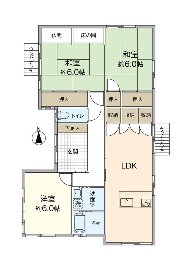志井二丁目戸建 間取り図