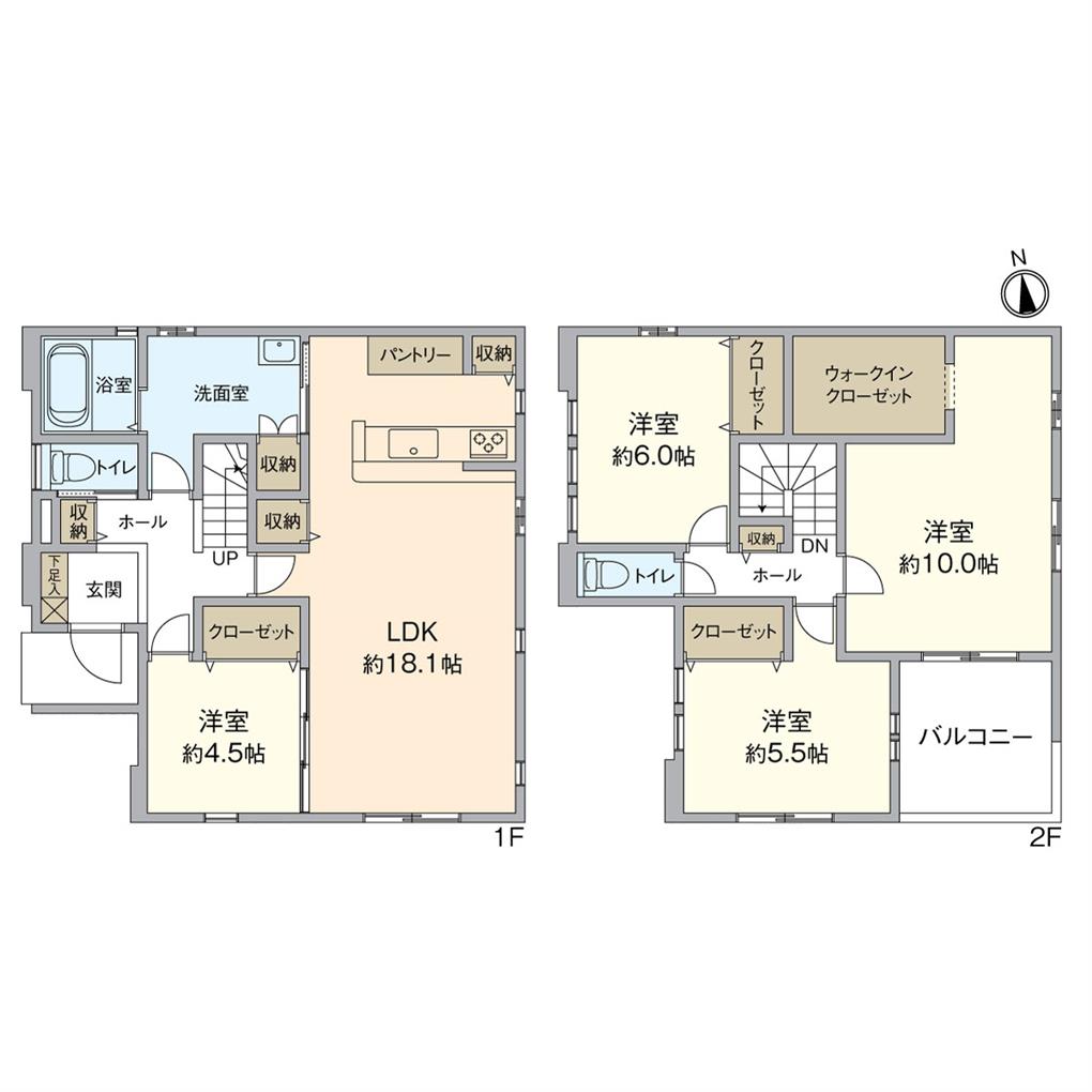 若園一丁目新築戸建 間取り図