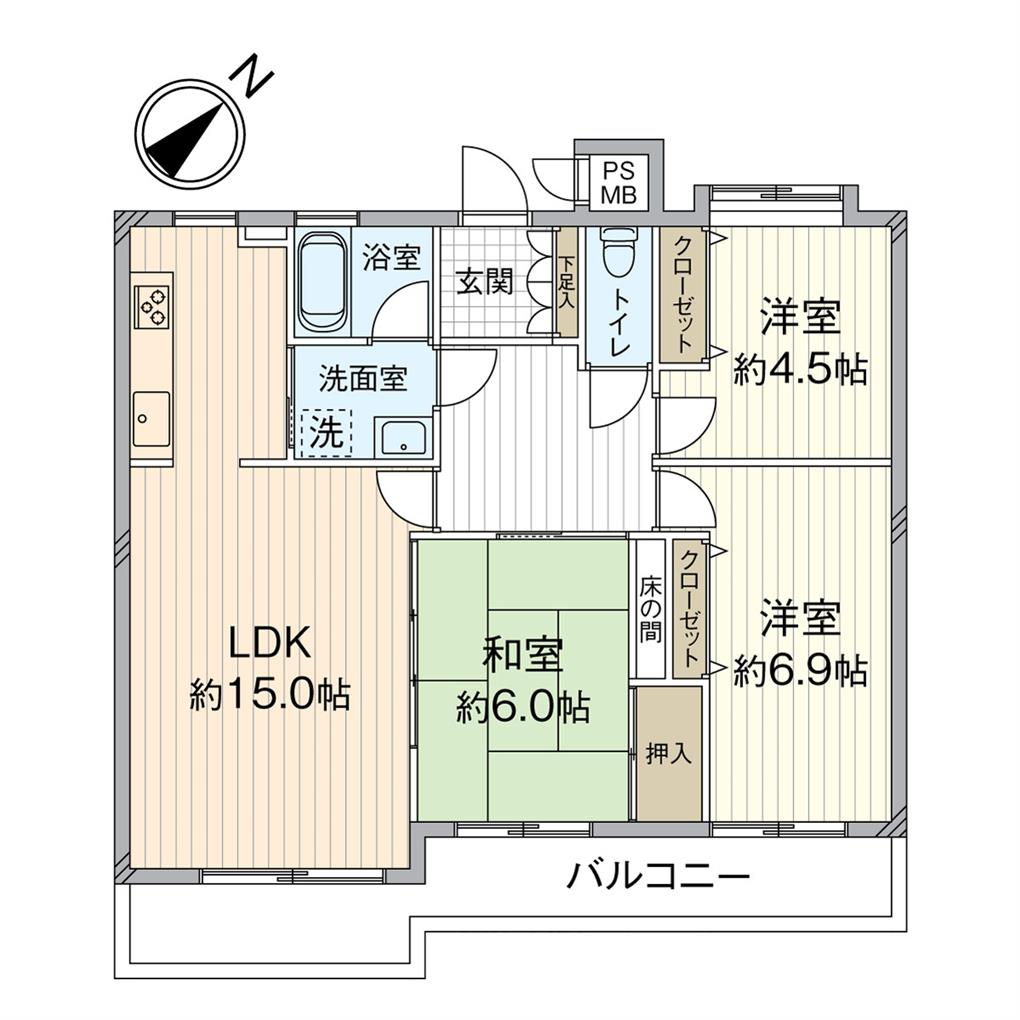 ホワイトキャッスルドーム南 間取り図