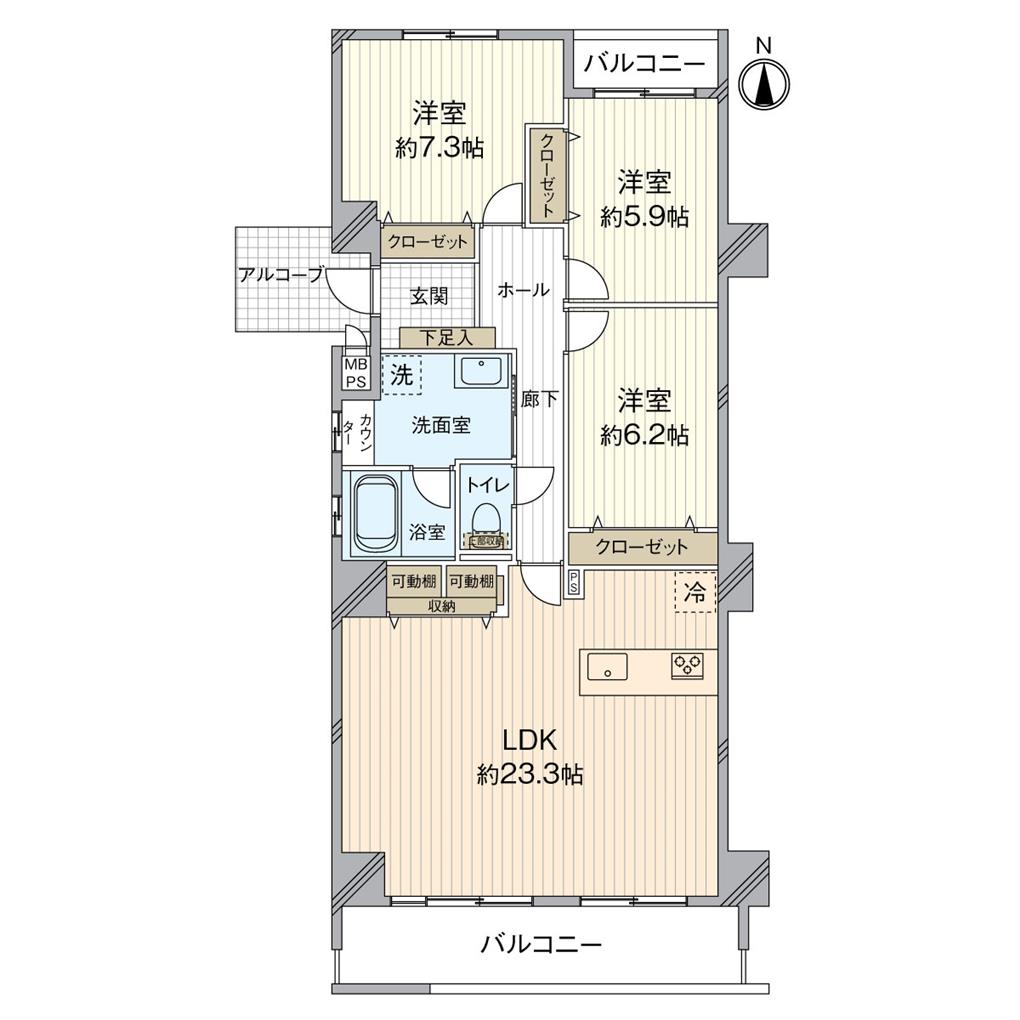 アーバンコーポ八幡 間取り図