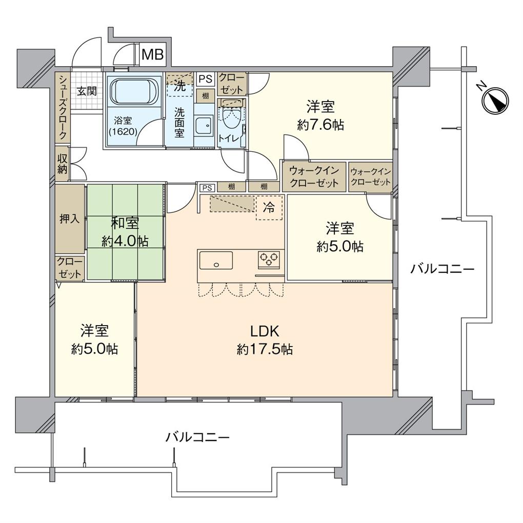 グランドパレス二島ザ・バークス 間取り図