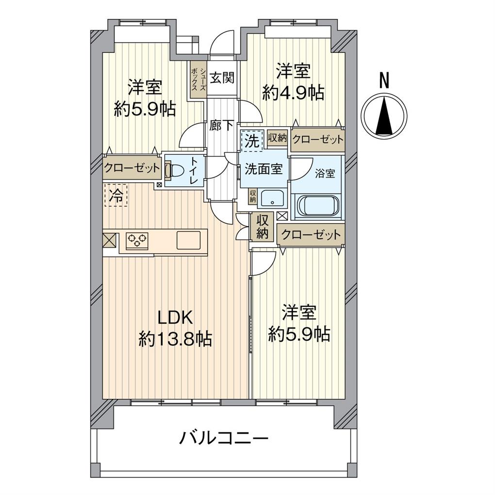 ルシヨン穴生 間取り図