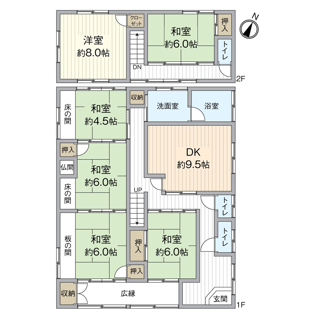 鍋山町戸建 間取り図