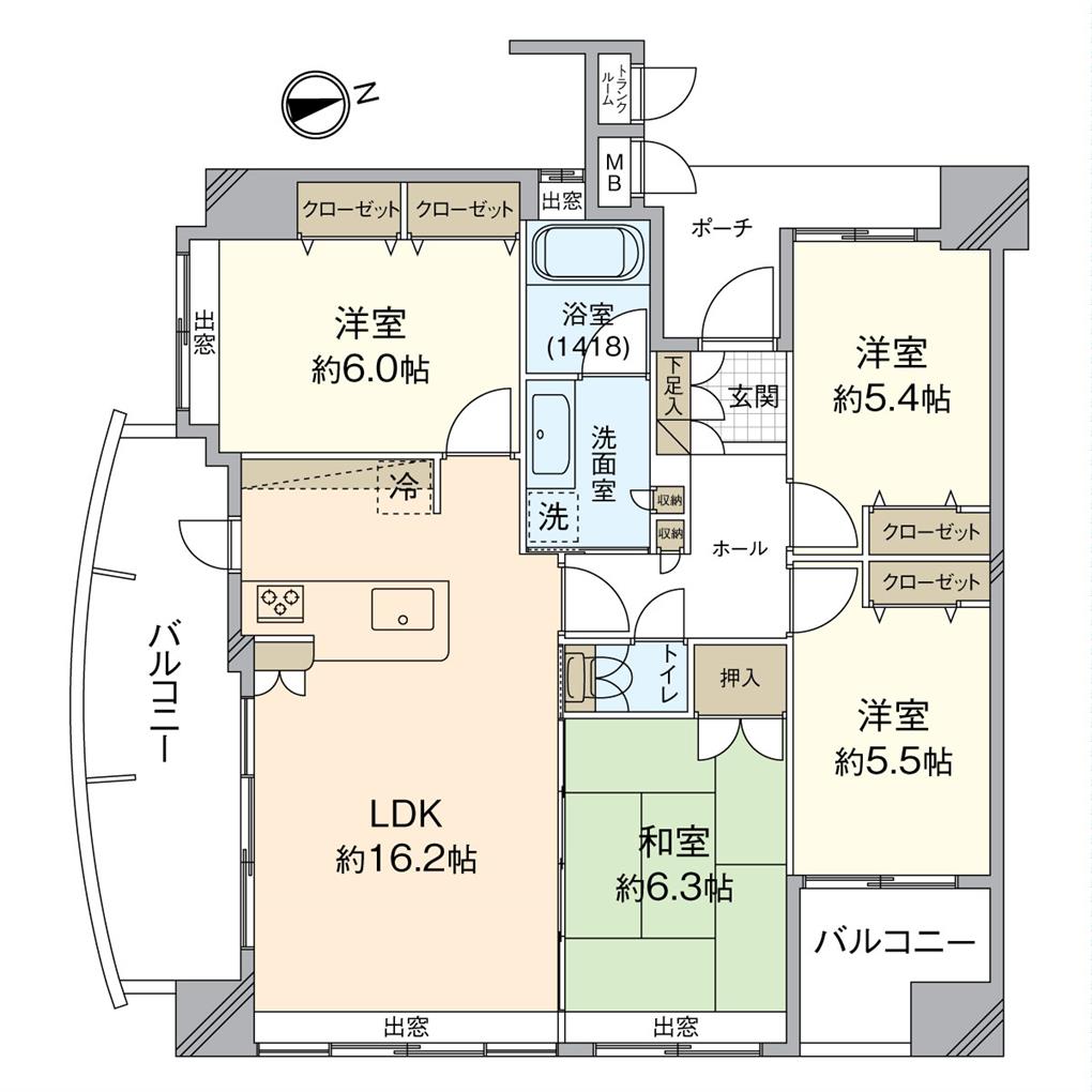 サンパーク三ヶ森Ⅱ 間取り図