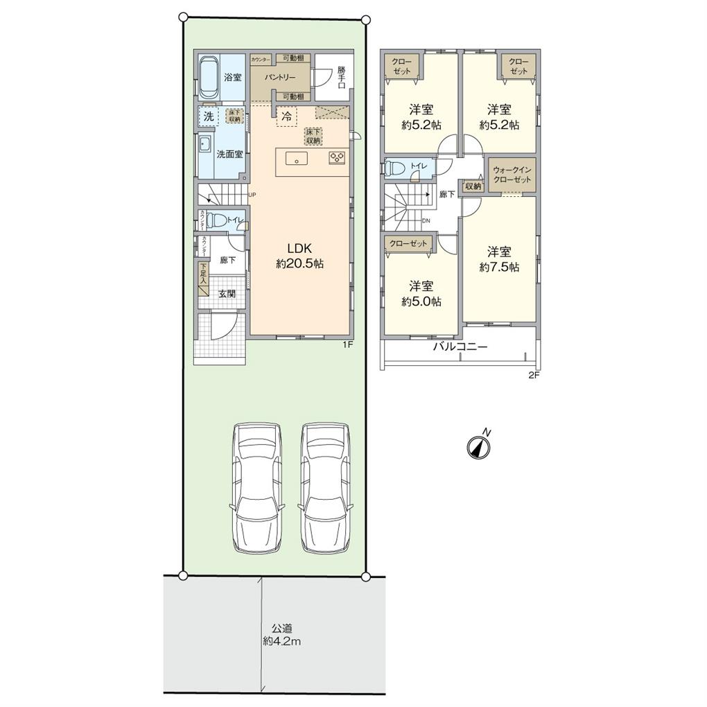 浅川台一丁目新築戸建1号地 間取り図