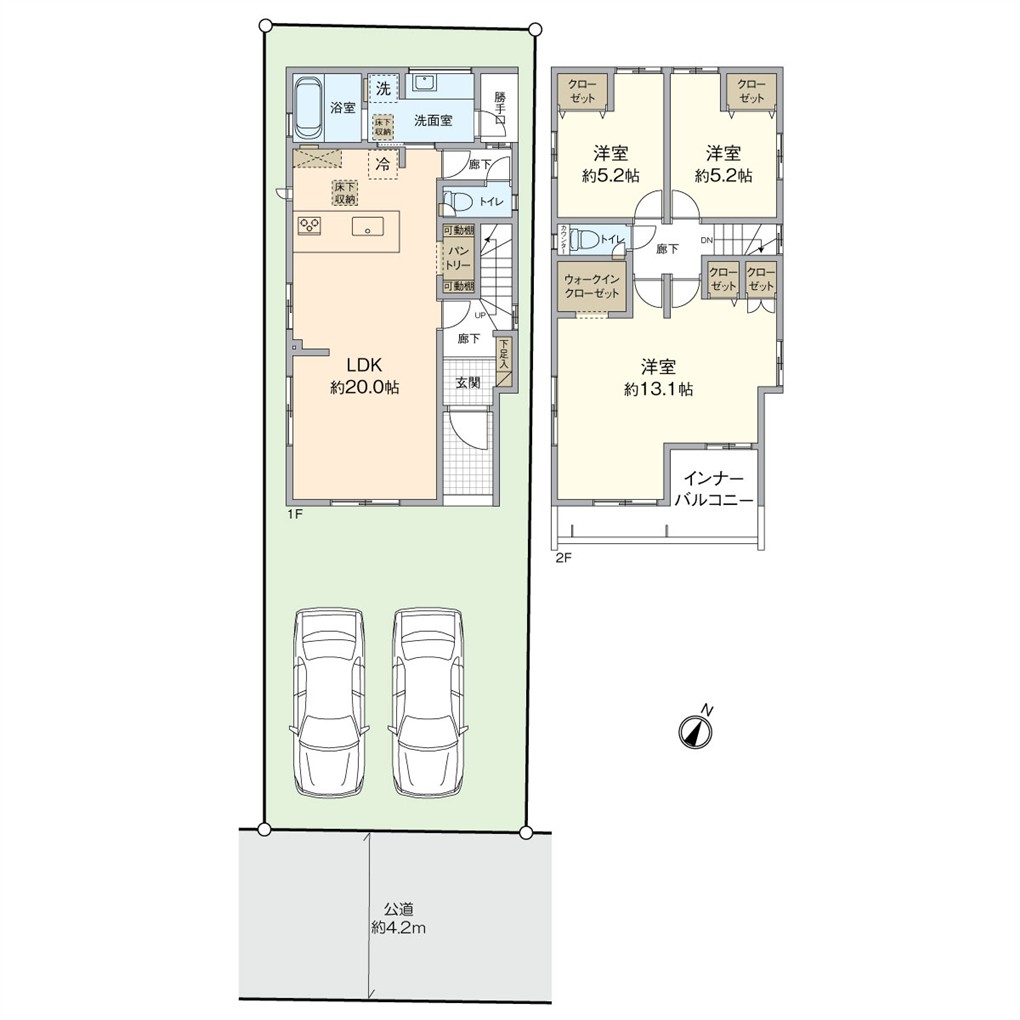 浅川台一丁目新築戸建2号地 間取り図